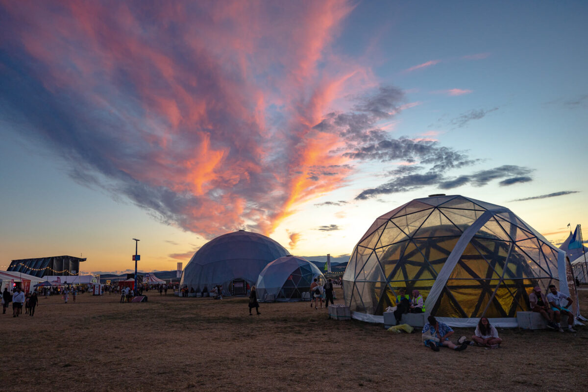 Beautiful sunset at Pohoda festival